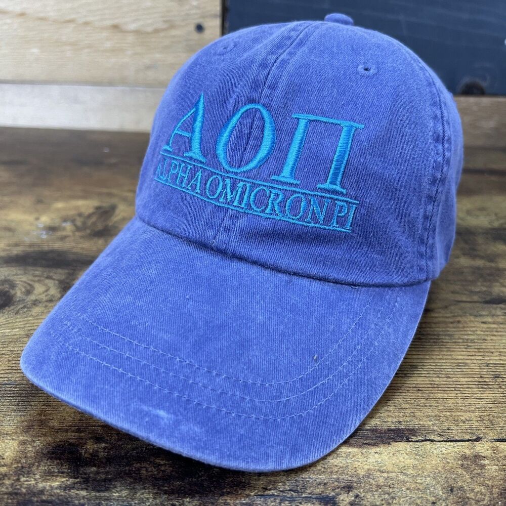 Alpha Omicron Pi Fraternity Adams Adjustable Strap-Back Hat Baseball Cap